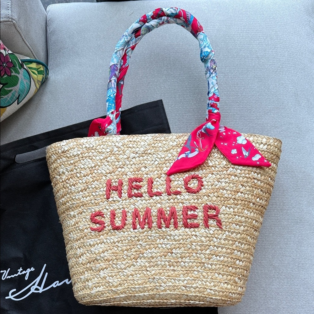 Twilly Zip Top Tote Bag w Scarves NWT  Vintage Havana HELLO SUMMER 🌞